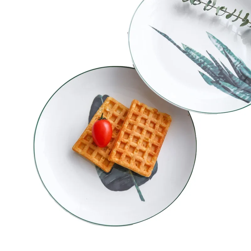 LEKOCH благодарности и отзывы Зеленый завод керамика 8 дюймов тарелка простая для