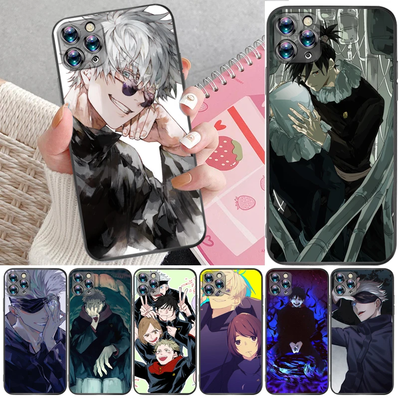 

Jujutsu Kaisen Yuji Itadori Fushiguro Megumi Sukuna Satoru Gojo Phone Case For iPhone X XR XS MAX Back Cover Soft TPU Carcasa