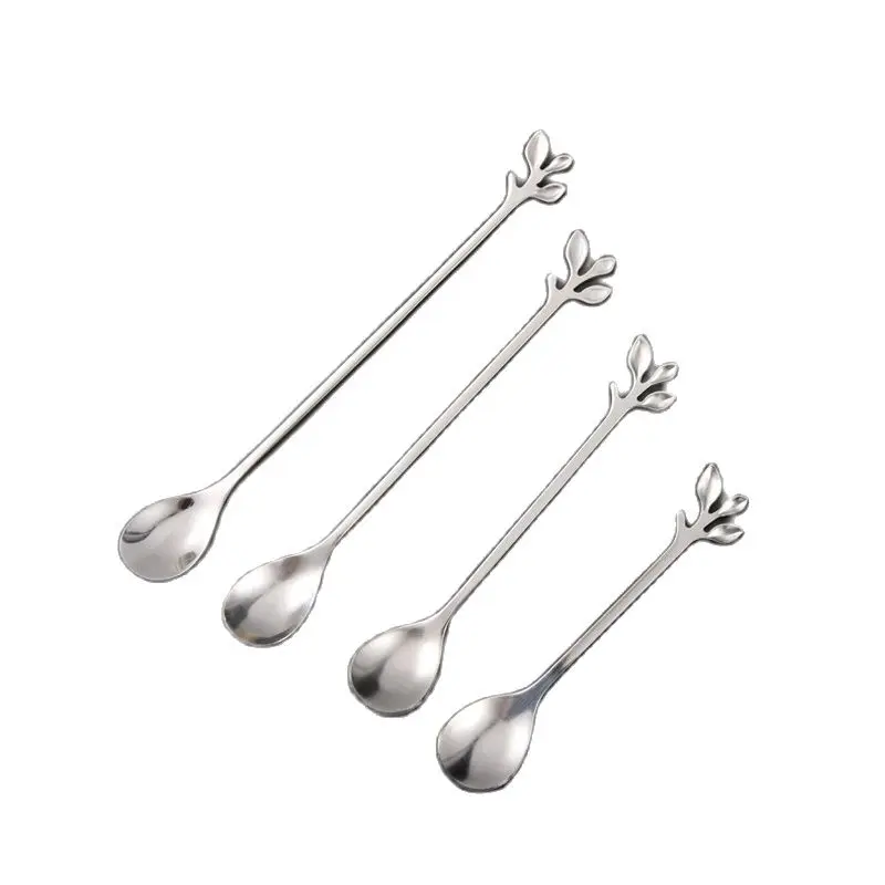 

4pcs Gold Spoon Kit Dinnerware Stainless Steel Tableware Children Spoons Western Tea Coffee Fork Spoon Cutlery Set