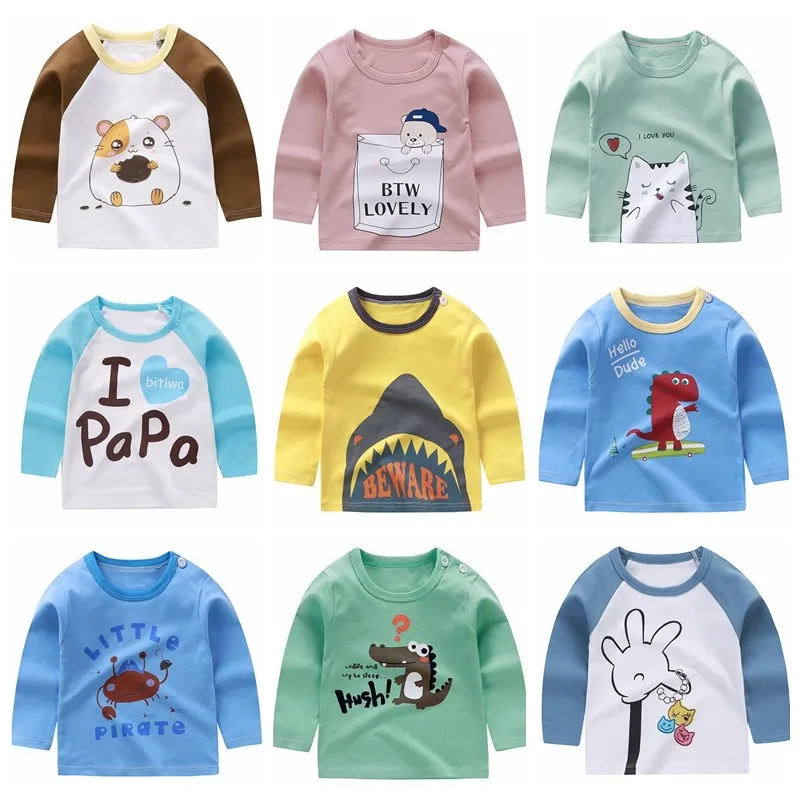 Новая детская одежда футболка пуловер для мальчиков малышей блузки маленьких и