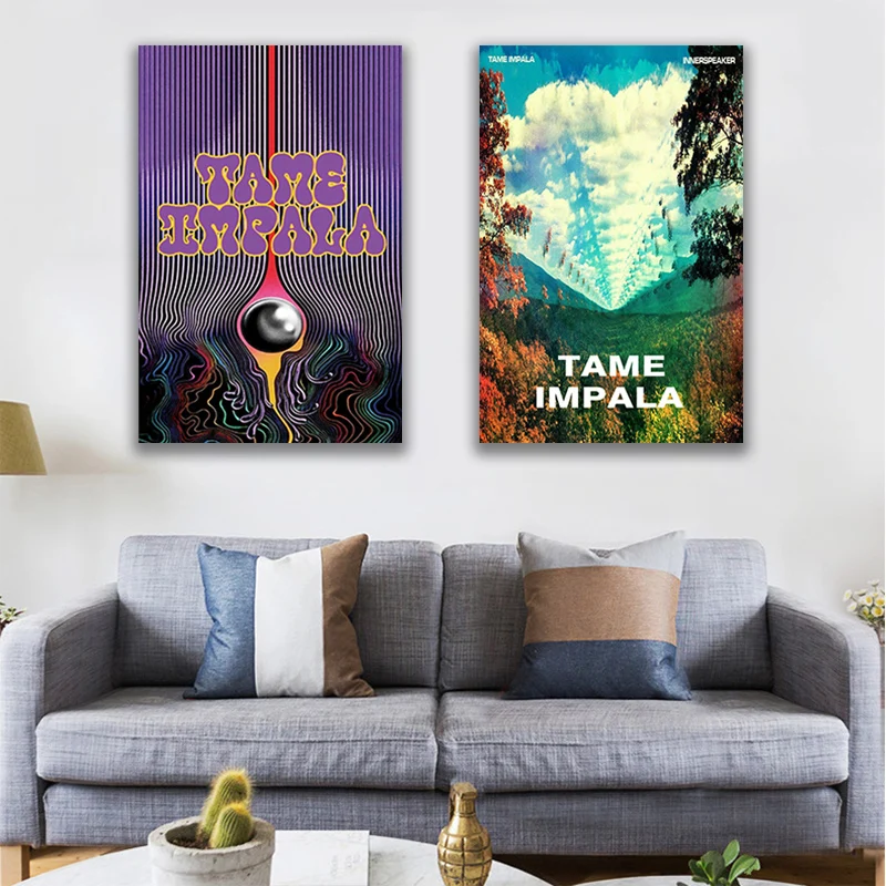 

New Tame Impala Psychedelic Poster And Prints Rock Music Band Tour Art Canvas Painting Wall Pictures For Living Room Home Decor