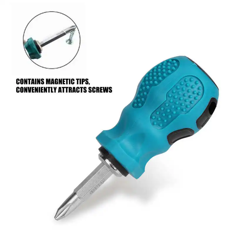 

Mini handy screwdriver short handle cross slot cross slot tool set chrome vanadium steel repair tool