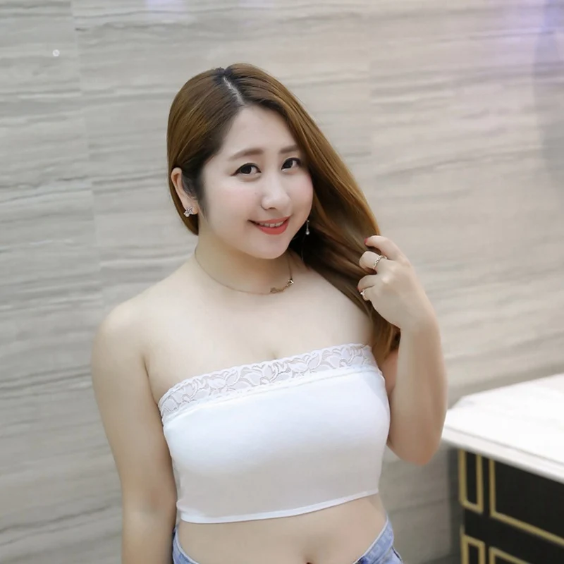 3XL Big Size Tube Tops Crop Sexy Top Bra Woman Clothes Halter Stresswear Ladies Bodycon Shirt Black White | Женская одежда