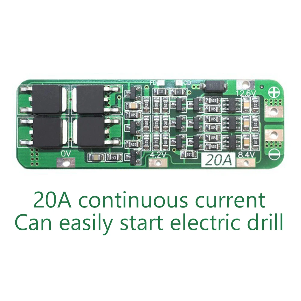 3S 20A 12 6 V PCB BMS Lipo 18650 литиевая батарея Защитная плата функция восстановления