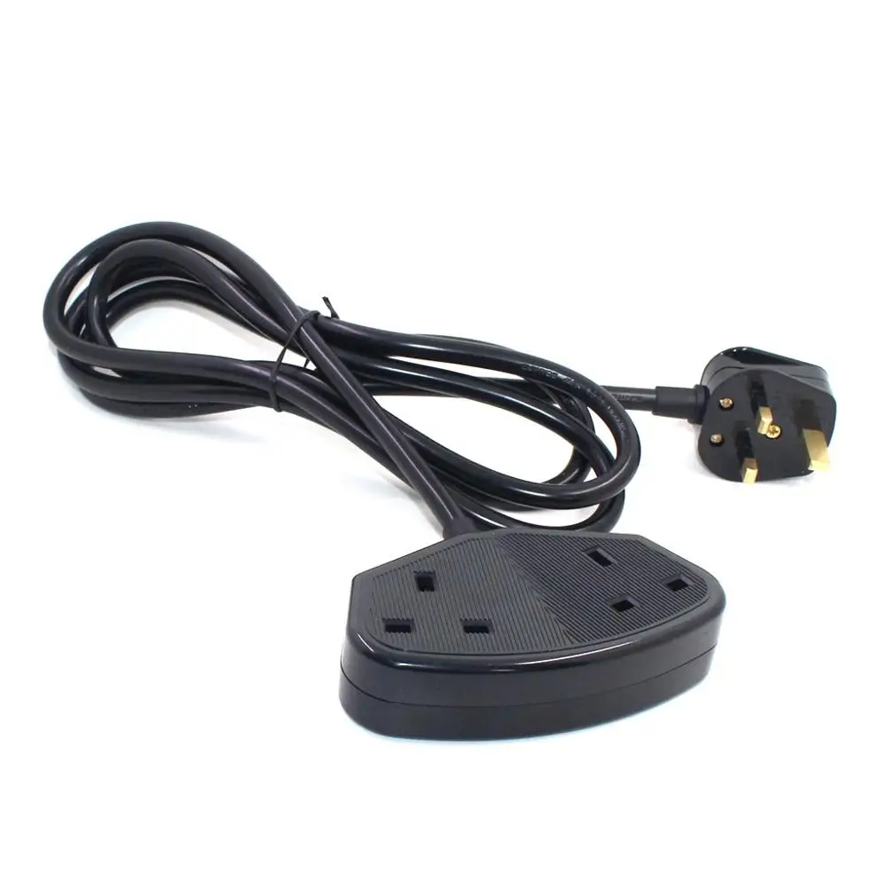 Шнур питания переменного тока 3 м британский штекер на двойное гнездо 1 2 выхода