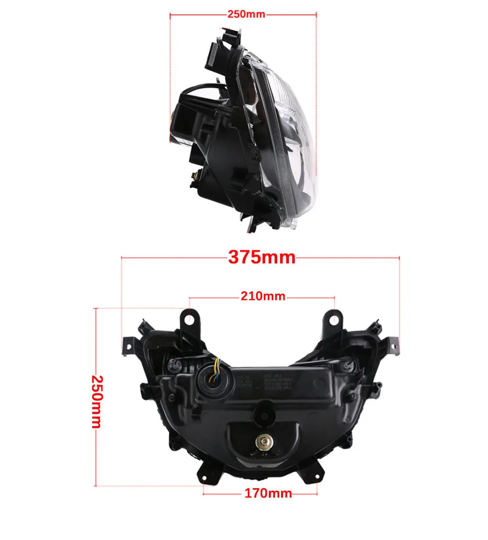 Передняя светодиодная фара для YAMAHA NMAX155 Nmax 155 2010 N-Max |