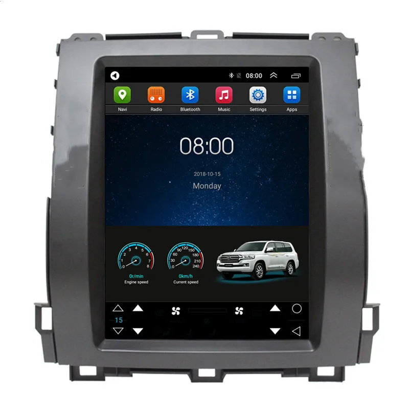 10," Tesla Вертикальная Android Автомагнитола аудио Sat Nav Головное устройство для Toyota Land Cruiser Prado 120 2002 2003 2004 2005 2006 2007