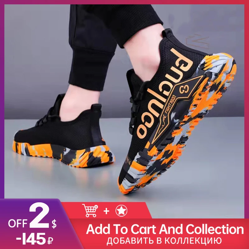 

Кроссовки мужские легкие, Вулканизированная подошва, Удобная Повседневная дышащая обувь для бега