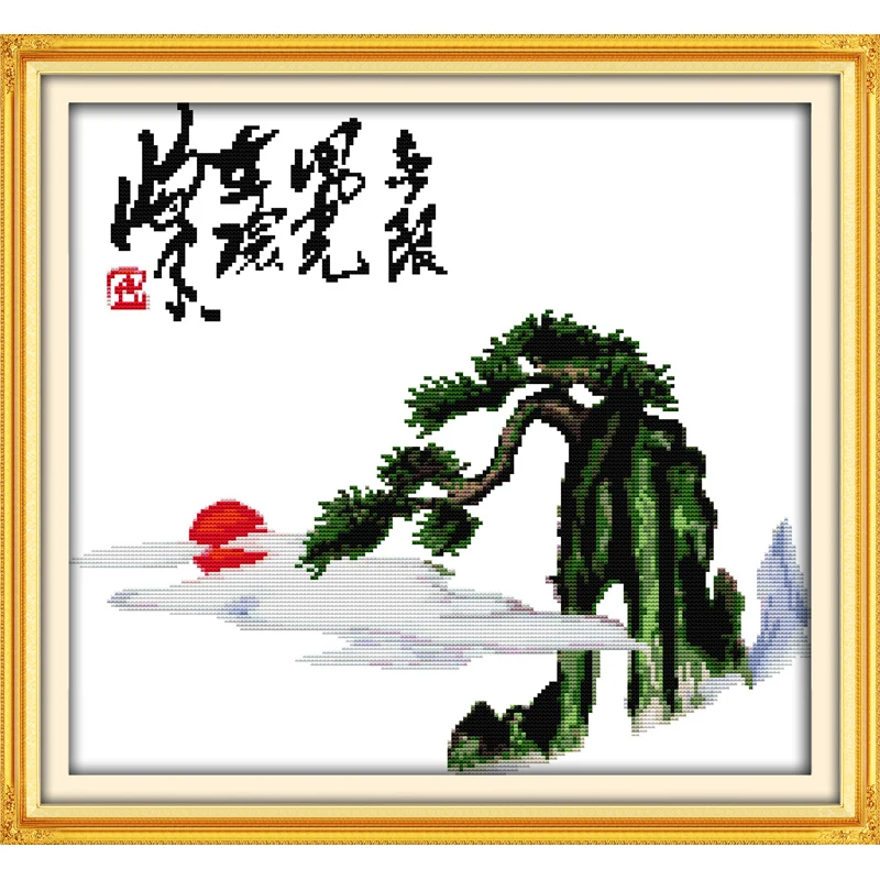 

Everlasting Love Perilous Peak Chinese Cross Stitch Kits Ecological Cotton Stamped Printed 11CT 14CT DIY Christmas Decorations