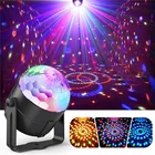 RGB Хрустальный волшебный шар со сценическим эффектом, освещение, звуковая активация, диско-шар, праздничный свет, стробоскопический лазерный свет для бара, KTV, диско, DJ-лампа