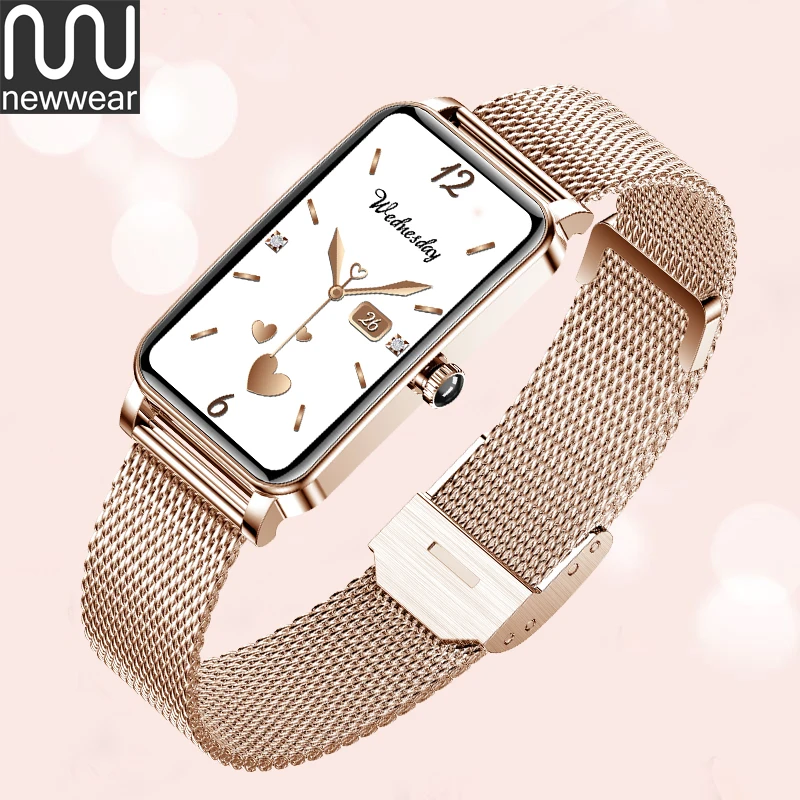 

NEWWEAR Fashion Smart Watch Women Watches Heart Rate Monitor Waterproof Call Reminder Bluetooth Ladies smartwatch woman For Ios