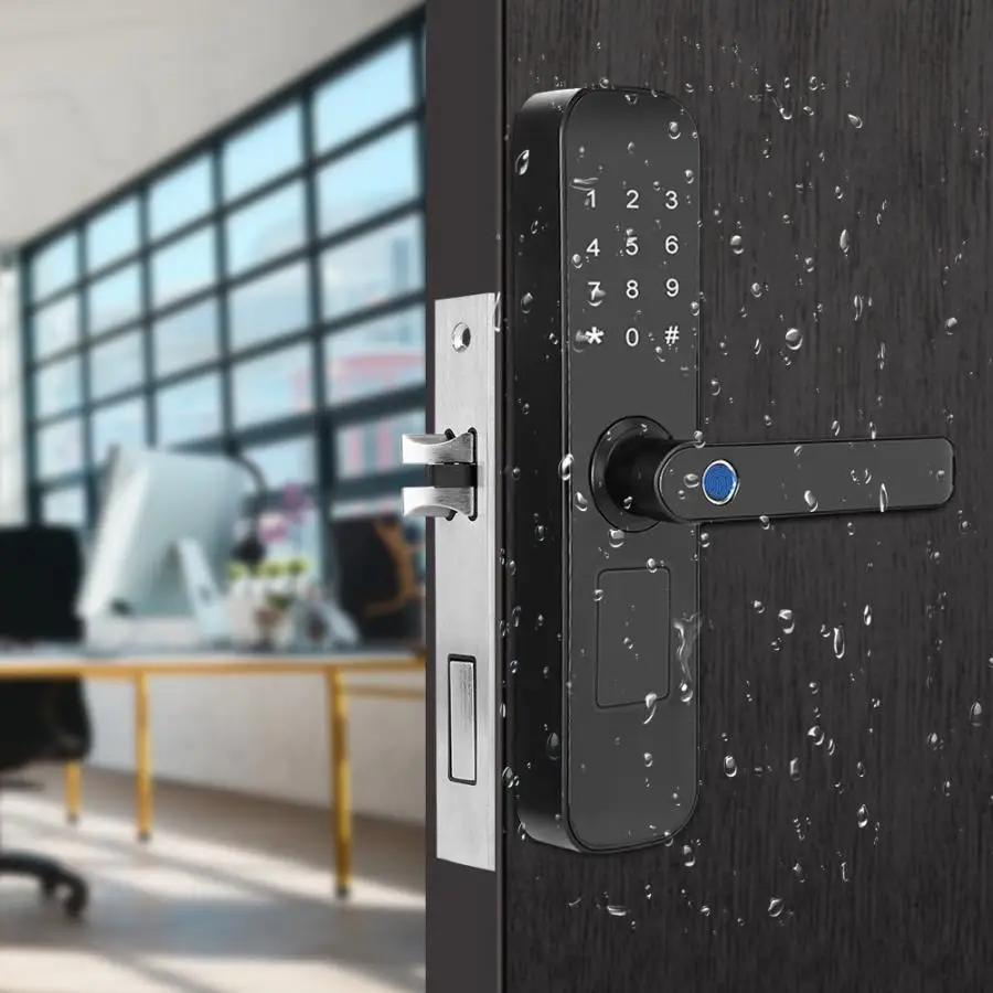 Умный дверной замок отпечатков пальцев пароль IC карта экран с механическим