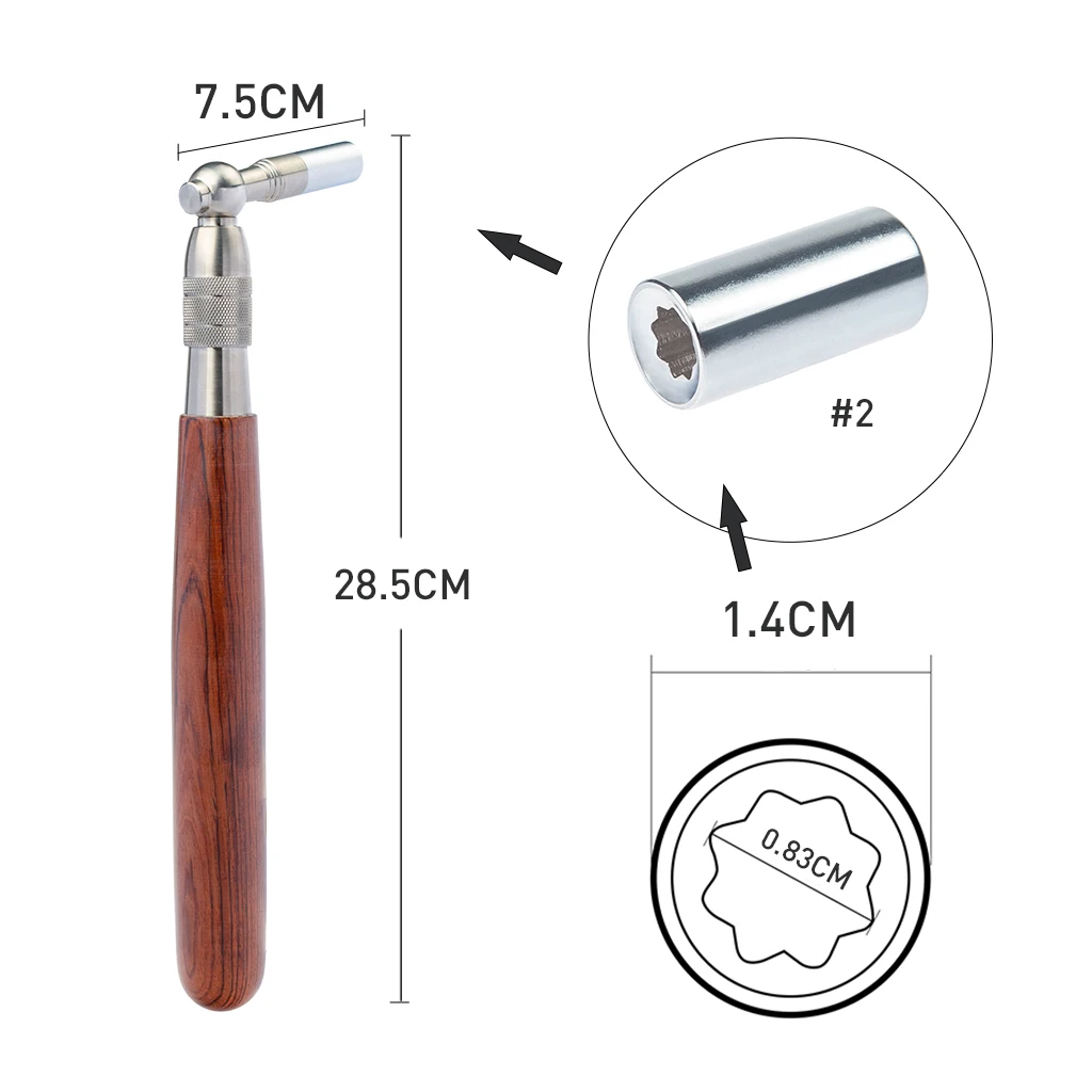 Piano Tuning Wrench Maple/Rosewood/Sandalwood Handle Square Shape Tip Stainless Steel Hammer Star-shaped Tip Spanner Tool