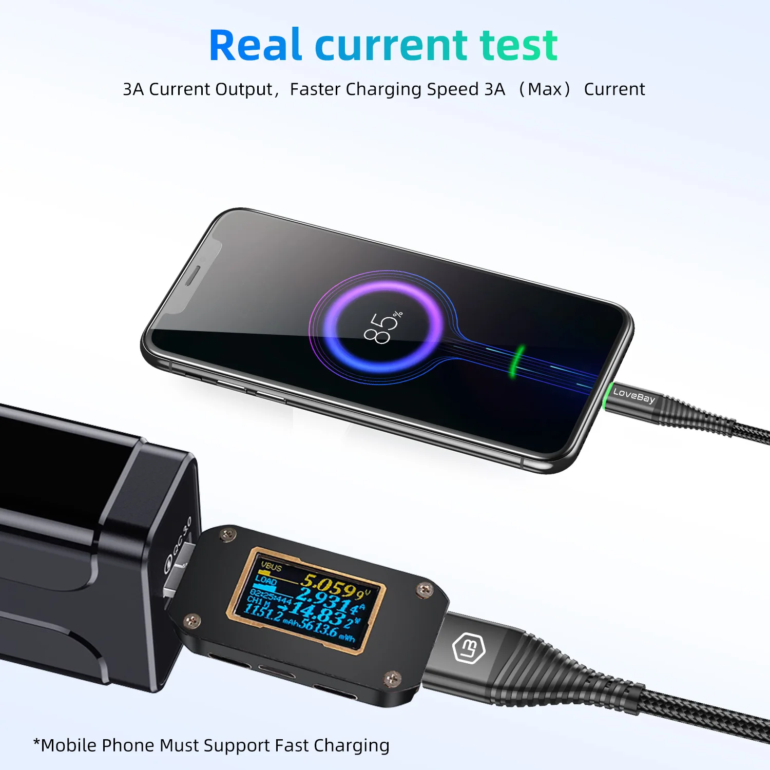 lovebay micro usb cable fast charging data cord for xiaomi samsung huawei android mobile phone charger 3a microusb charge wire free global shipping