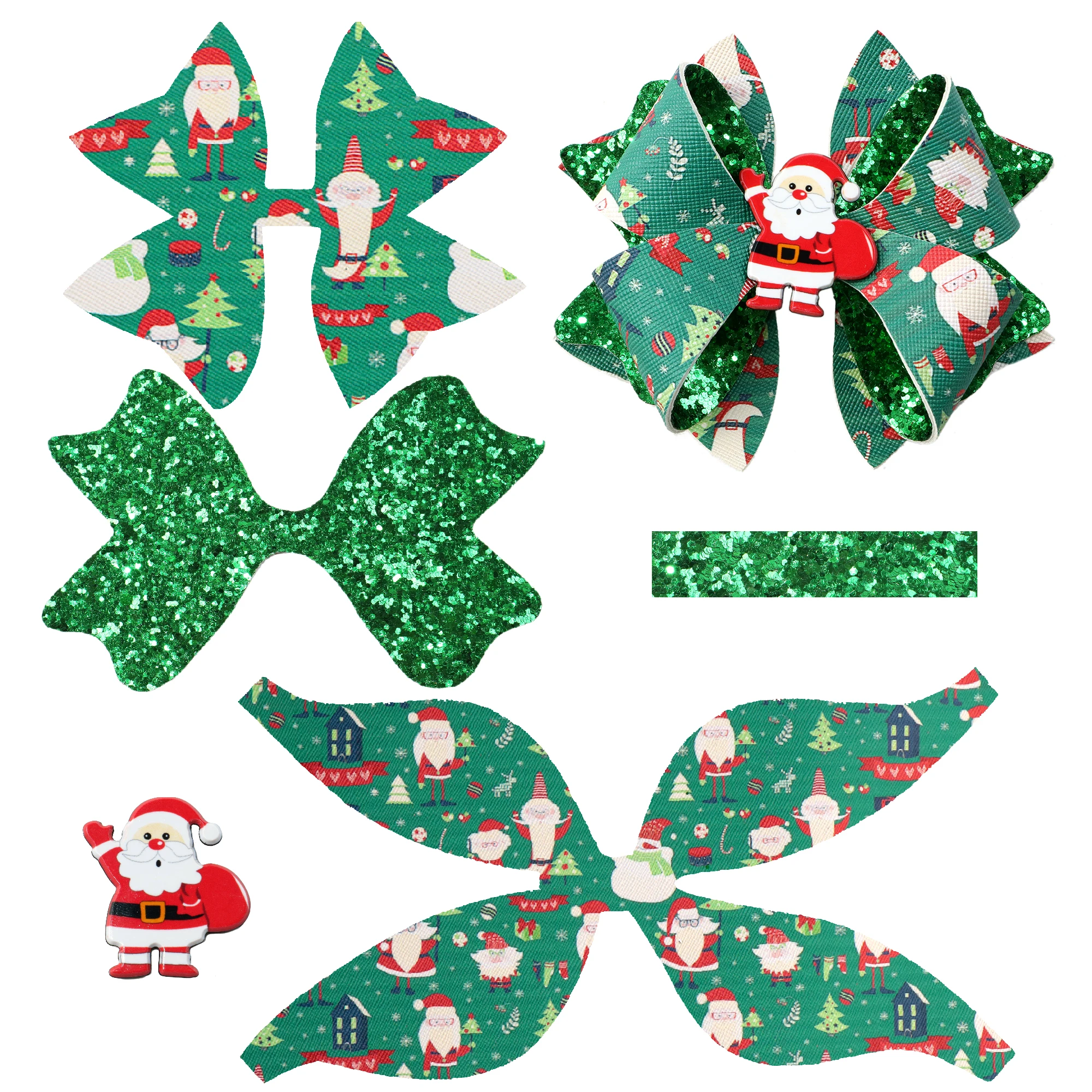 Рождественский Набор для изготовления бантов из синтетической кожи собак сделай