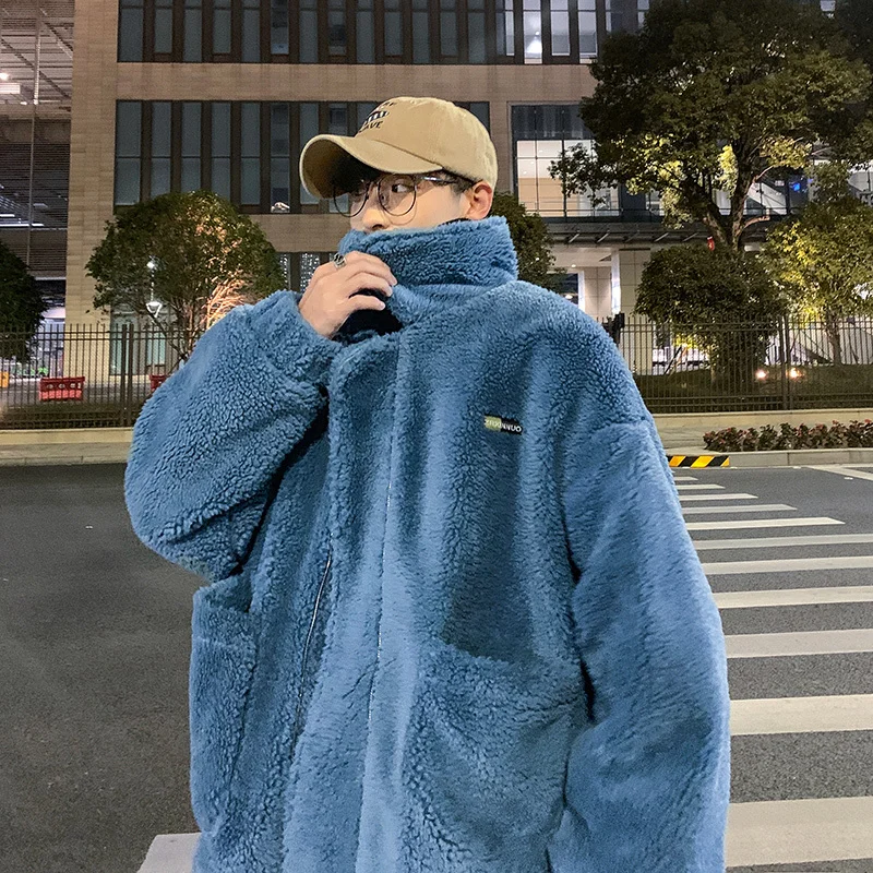 Зимние мужские утепленные парки Повседневная парка из овечьей шерсти теплые