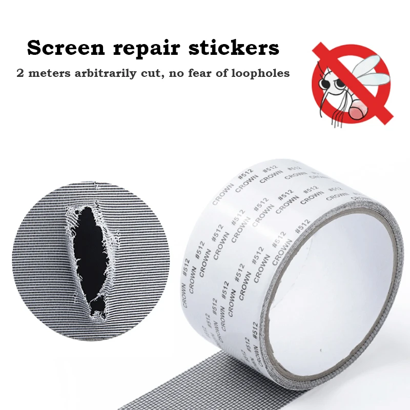 

Window Screening Repair Tape Waterproof Self-adhesive Insect-proof Mosquito Net Summer Screen Window Netting Repair Broken Hole