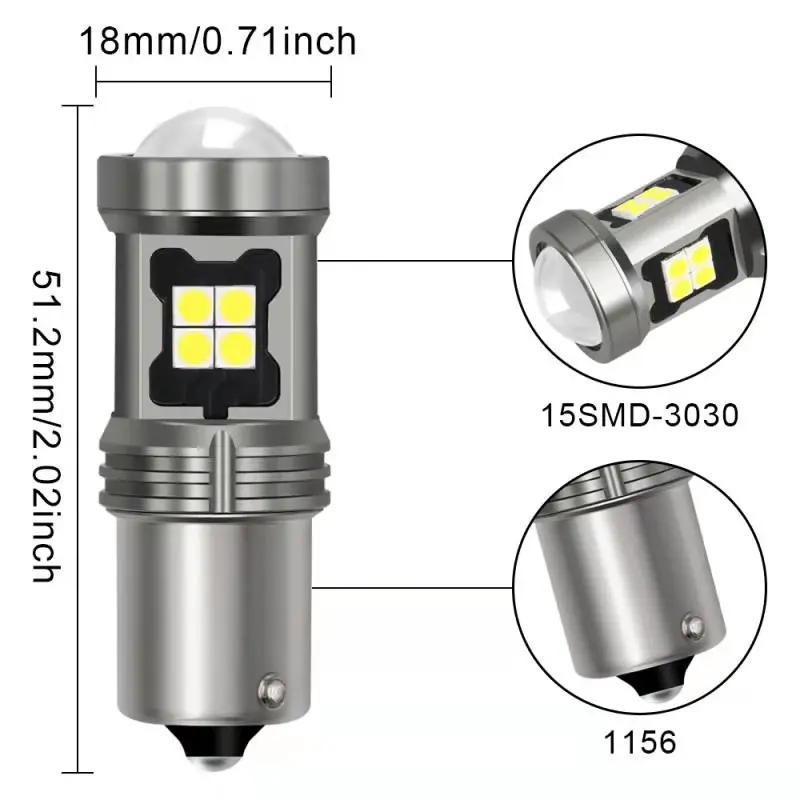 2 шт. T20 W21W 7440 светодиодный 3030 15SMD W21/5 Вт 7443 1156 P21W BA15S PY21W BAU15S 1157 BAY15D 3156 3157/оборудование