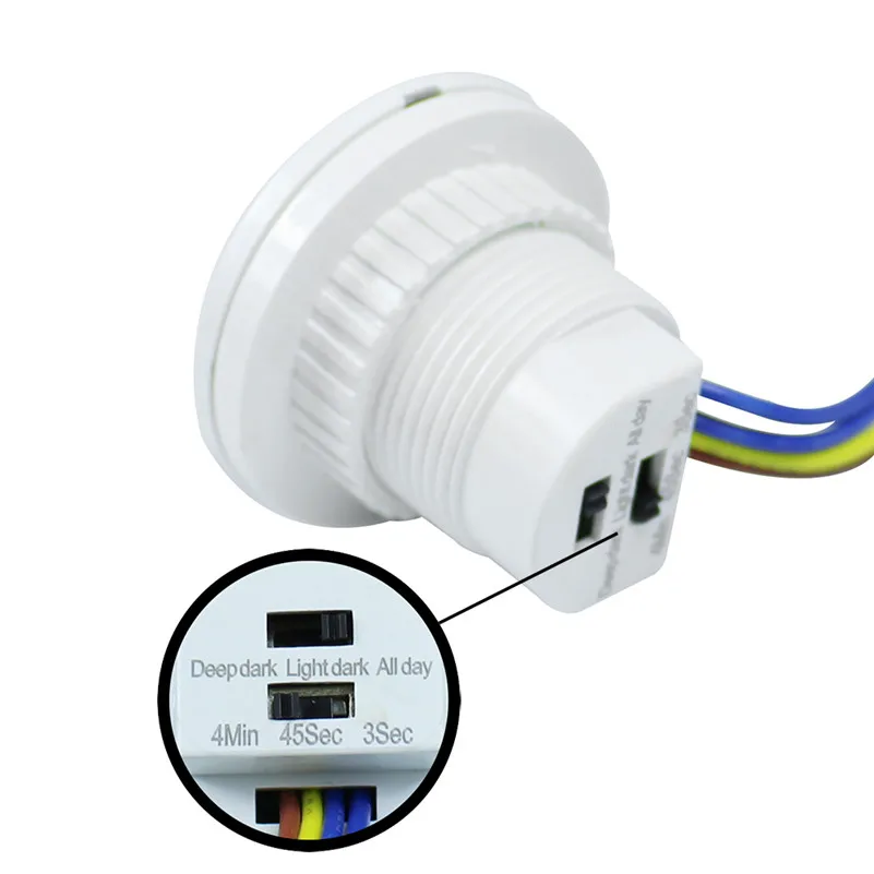 40mm PIR Infrared Lamp Lighting Detector LED Delay Switch For Home Motion Time Ray Adjustable Mode Sensor | Обустройство дома