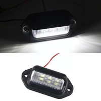 6 leds license plate light interior step white lamp tag waterproof universal trailer boat quality truck light plate number