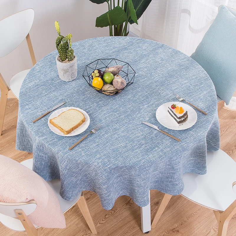 RZCortinas Table Cloth Round Wedding Party Cover Cotton Linen Tablecloth Nordic Tea Coffee Tablecloths Home Kitchen Decor | Дом и сад