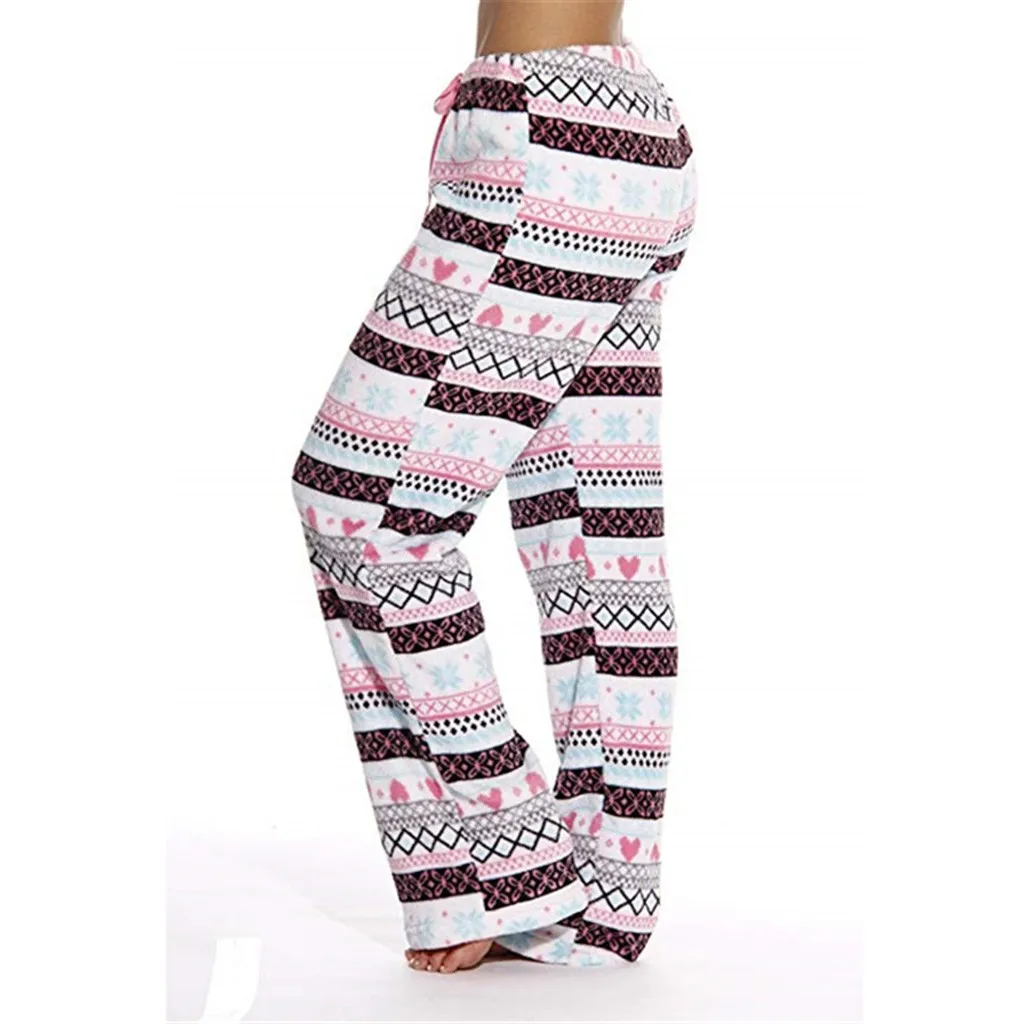 Новинка Женская обувь на шнуровке Длинные брюки женские рождественский