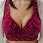 Для женщин с пряжкой сзади хлопковый бюстгальтер без косточек с тонкими размера плюс нижнее бельё для девочек широкие плечевые ремни Brasieres удобные черные сандалии крышка груди Женский