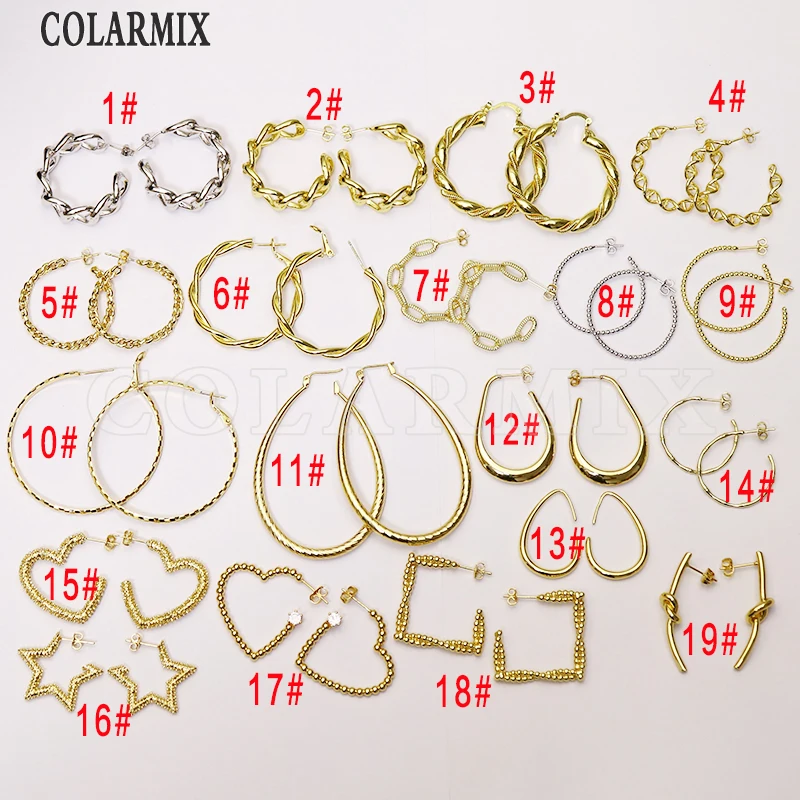 

10 пар разных видов серьги-кольца разные формы серьги-Крючки для женщин ювелирные изделия аксессуары вы можете выбрать одну и ту же цену смеш...