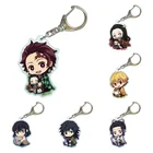 Хит, аниме, фигурка рассекающего демонов, Kamado Rengoku, Agatsuma Kochou, акриловый брелок, версия Q, сумка, брелок, подвеска, поклонники, коллекционный подарок