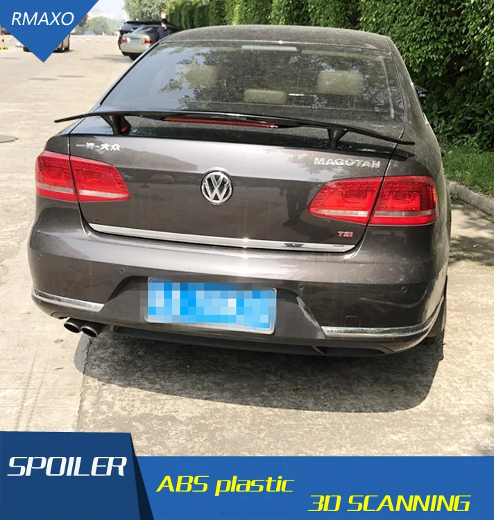 Для Volkswagen Passat B7 спойлер 2011-2014 Спойлер ABS Материал заднее крыло автомобиля праймер