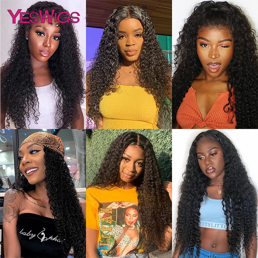 30 дюймовые кудрявые кружевные передние парики из человеческих волос для женщин