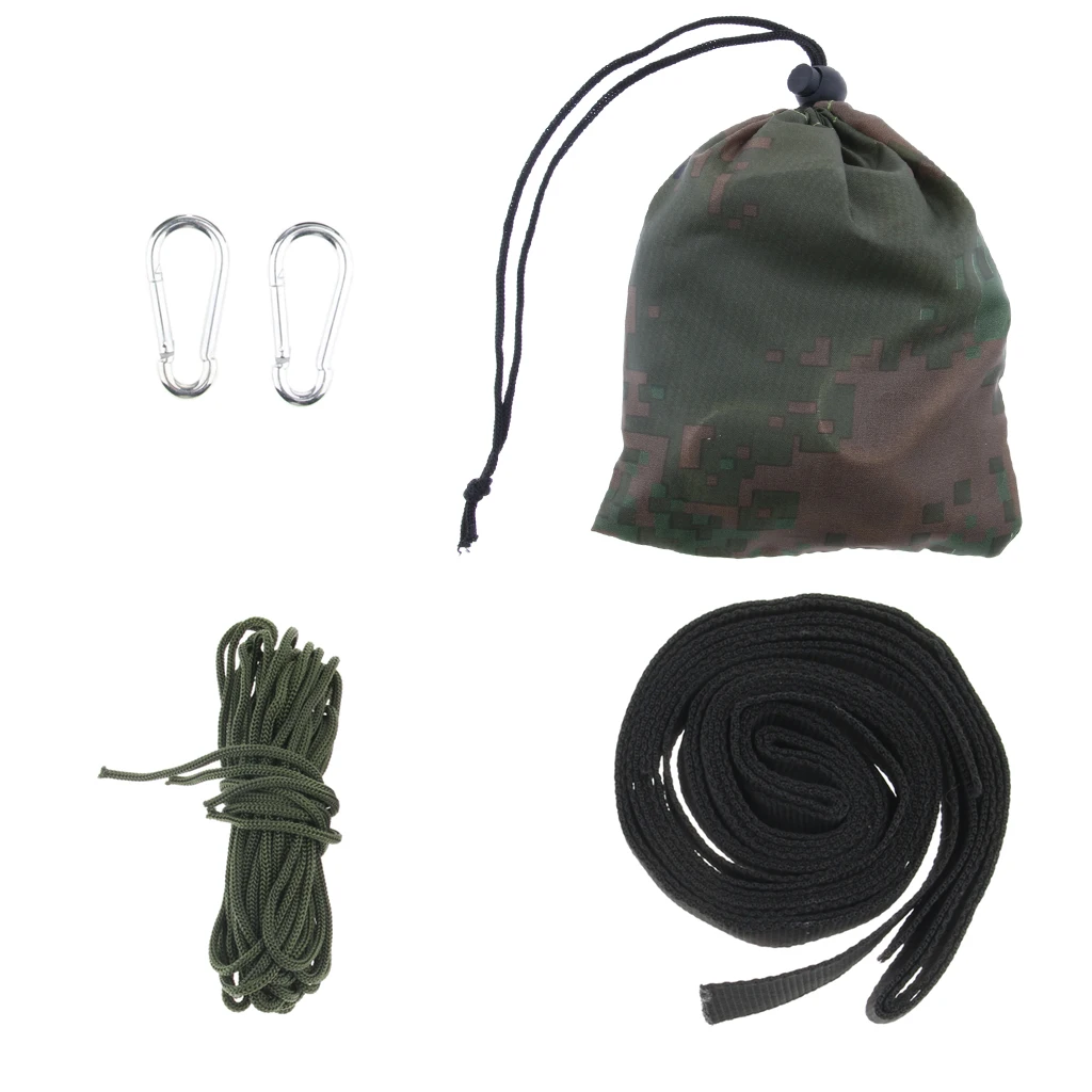 Портативный гамак на дерево качели висячий комплект ремни + сетчатые веревки