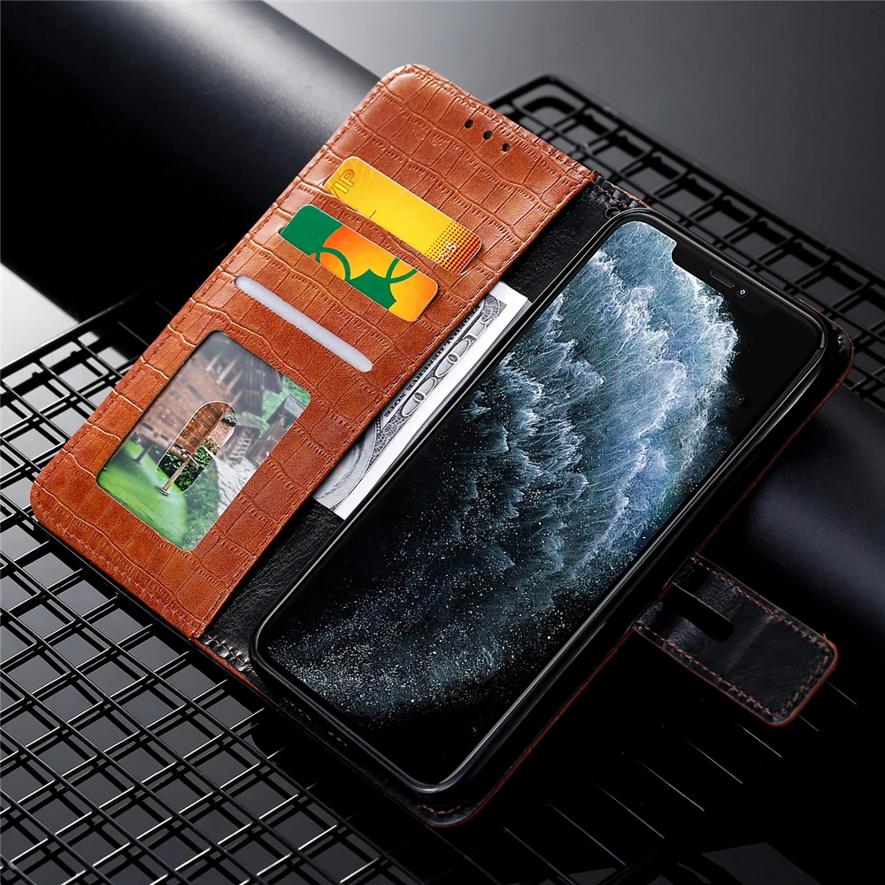 Чехол-книжка в стиле ретро из искусственной кожи крокодила для Apple iPhone 11 pro 6s 6 7 8 Plus X Xr Xs Max, чехол с отделением для карт и подставкой