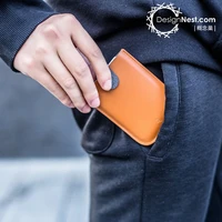 dax v2 leather card holders mini slim portable pulled men credit card wallet color gradient 5 cards money short women handbag
