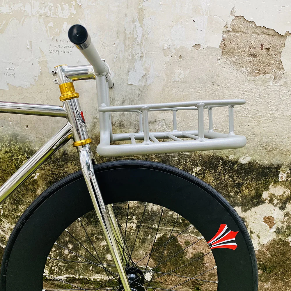 Дорожный велосипед 700C с серебристой рамой стальной 52 см 48 фиксированная шестерня