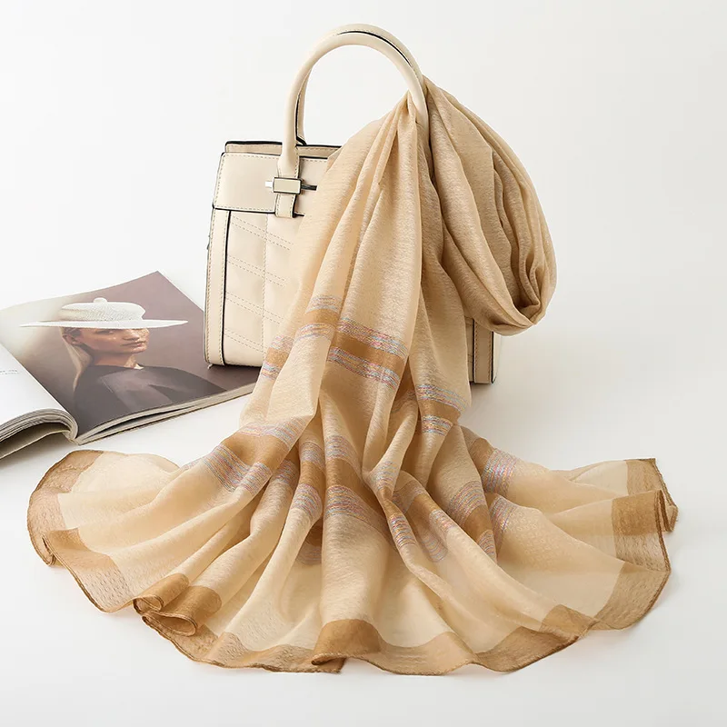 

Women Fashion Silk Satin Scarf Female Luxury Brand Square Shawls Head Scarfs Black
