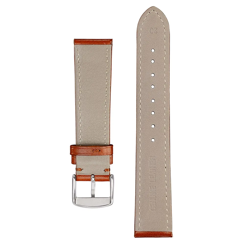 Ремешок кожаный для наручных часов 22 мм коричневый|Ремешки часов| |