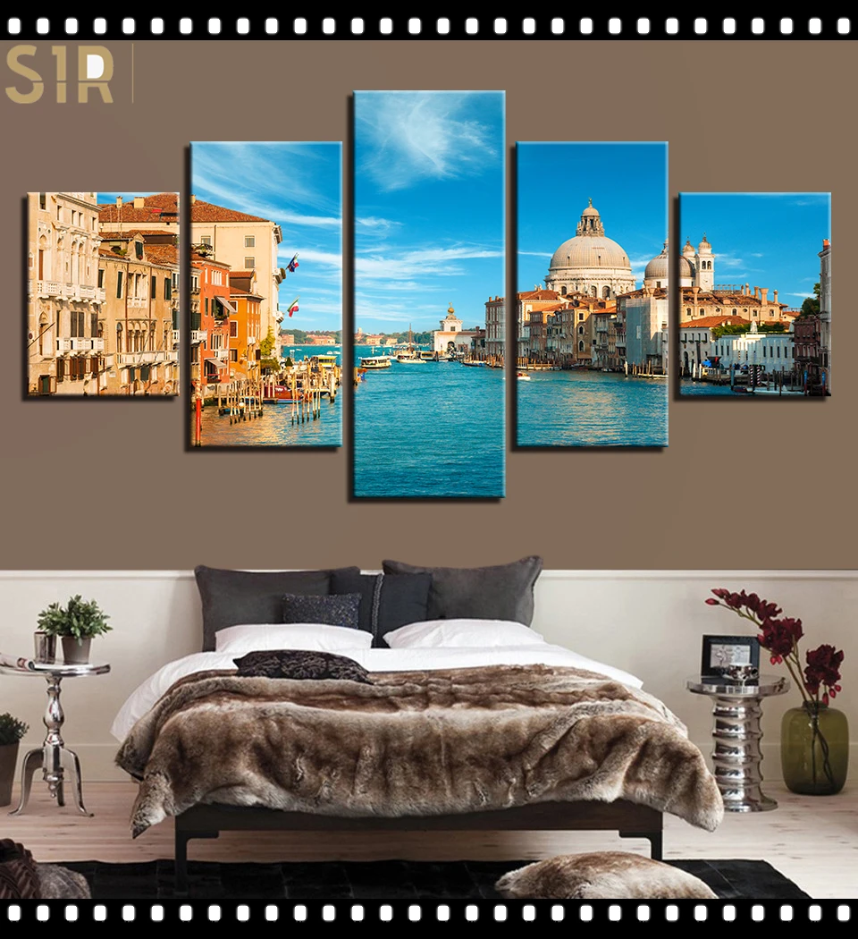 

World Famous Architecture Beauty HD Five Wall Painting Decorative Painting Anime Posters Wall Decor Anime Decor Room Decor