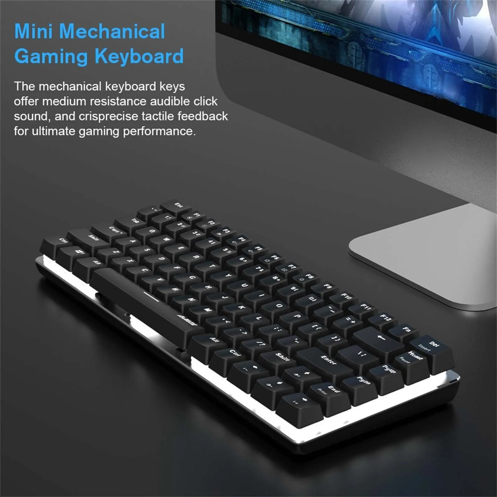 

Fast Delivery Ak33bluetooth 5.0 Dual Mode Red Switch 82-keys Backlit Gaming Mechanical Keyboar Teclado Mecnico Retroiluminado