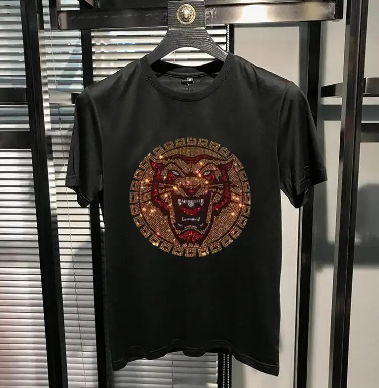 

Cool Diamonds T Shirt Men Unisex Funny Cartoon T-shirt Hot drill Tshirt Hip Hop Top Tees Male