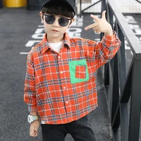 lucalucky spring 2021 boys shirts clothes kids long sleeve cotton plaid children blouses for baby big boys casual tops age 4 16y