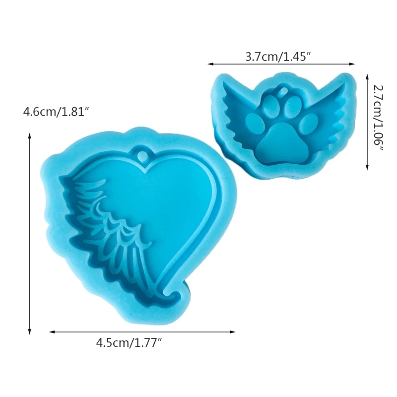 

1Set Love Keychain Silicone Mold with Hole Keyring Pendant Handmade Valentine's Day Gift Jewelry Making Silicone DIY Mould