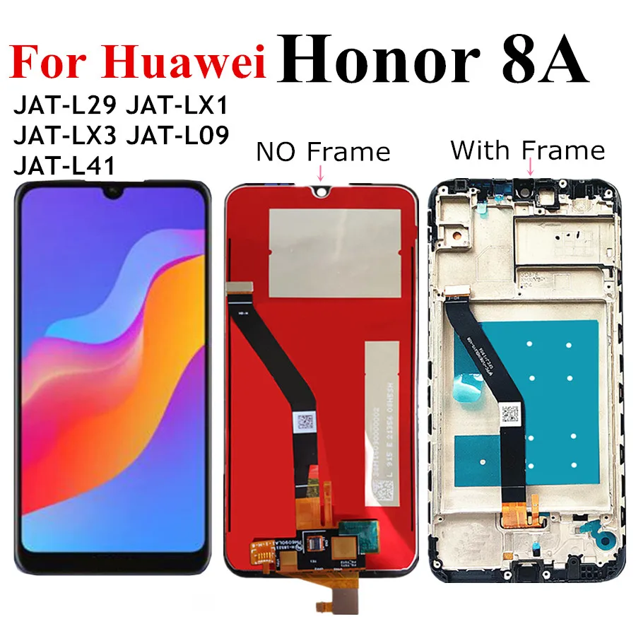 ЖК дисплей для Huawei Honor 8A с сенсорным экраном и дигитайзером в сборе рамкой Pro JAT L29