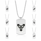 Мужское Радужное ожерелье с подвеской в виде собачьей бирки, военное нержавеющая сталь, геи, ожерелье гордости на юбилей, модные ювелирные украшения