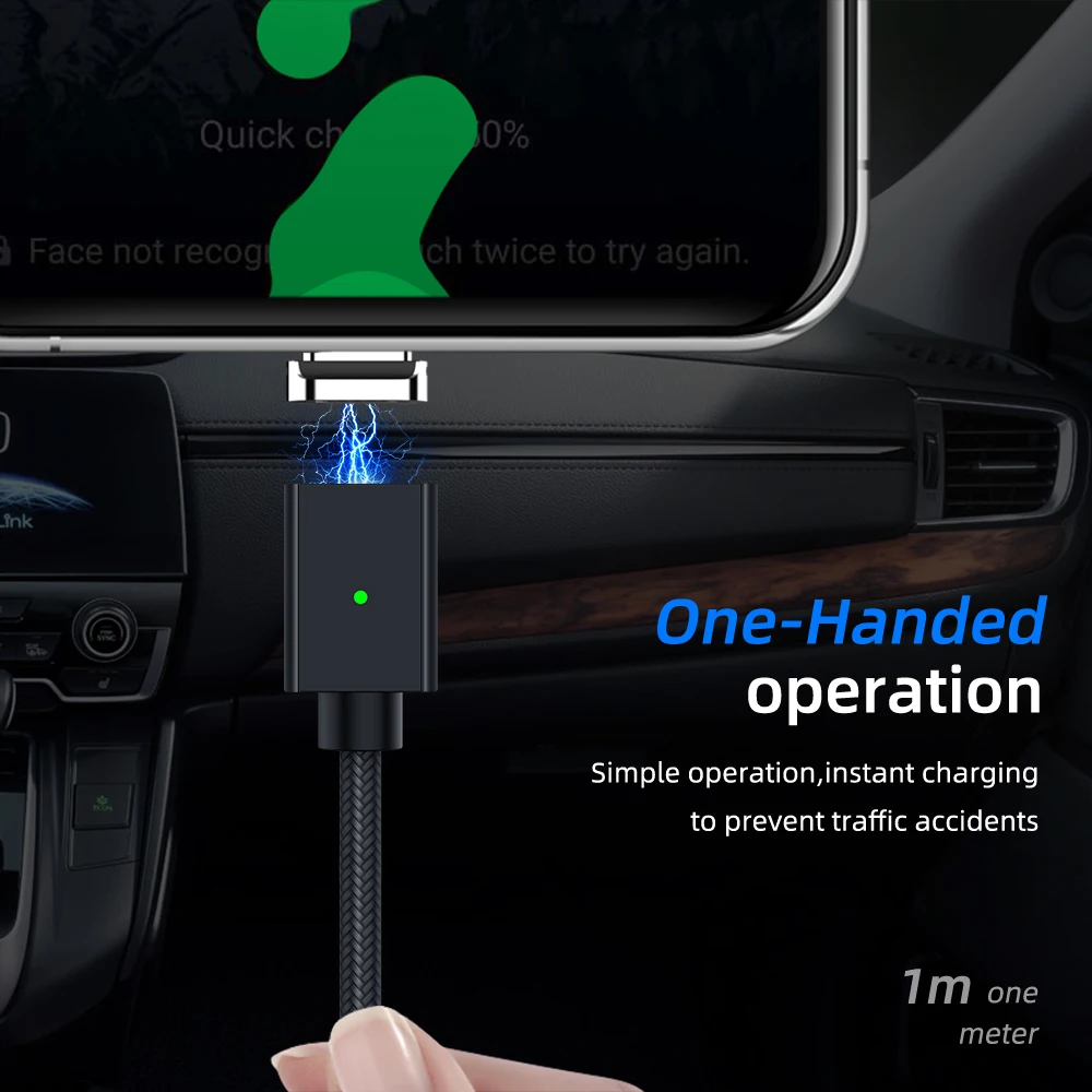 Магнитный USB кабель Type C для Samsung Huawei P20 3A Quick Charge Microusb шнур магнитное зарядное