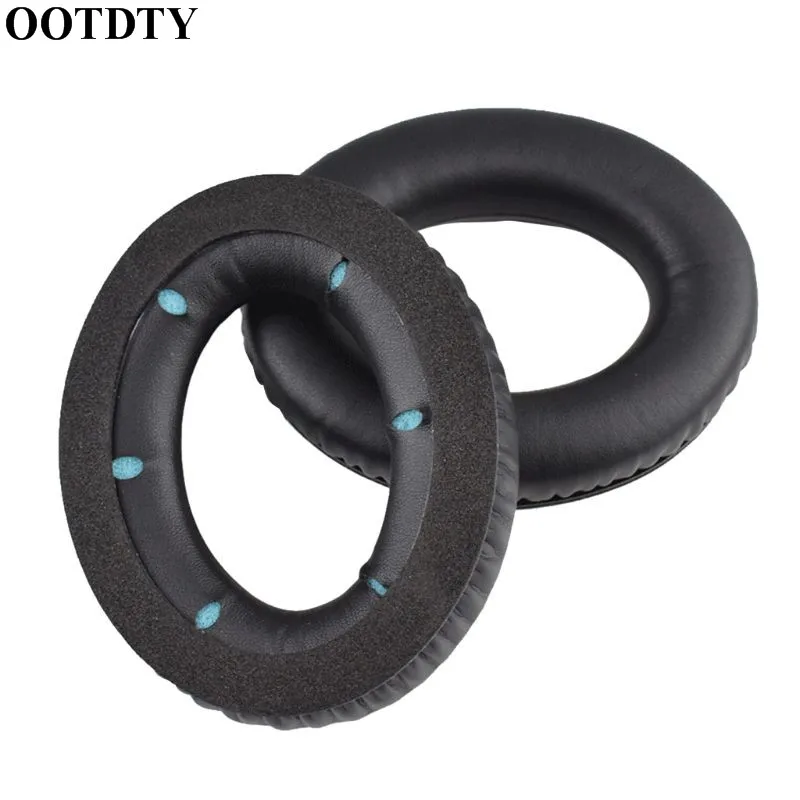 

1 пара, черные кожаные сменные амбушюры OOTDTY, амбушюры, чехол для игровой гарнитуры HyperX Cloud Revolver S