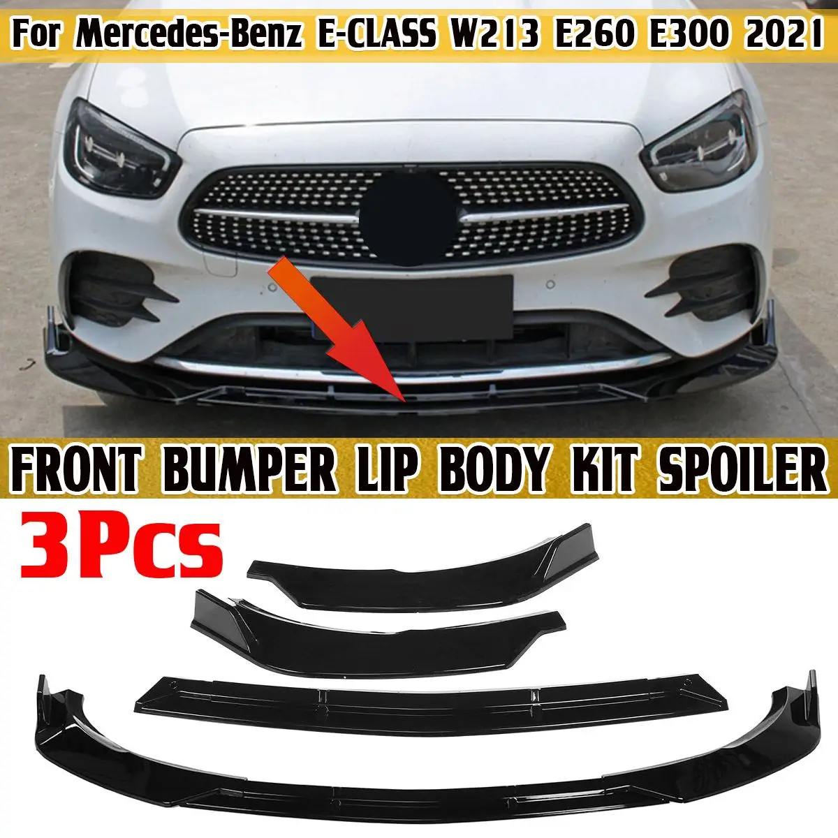 2021 Car Front Bumper Splitter Spoiler Lip Body Kit Diffuser Protector Cover For Mercedes For Benz W213 E Class E260 E300 2021