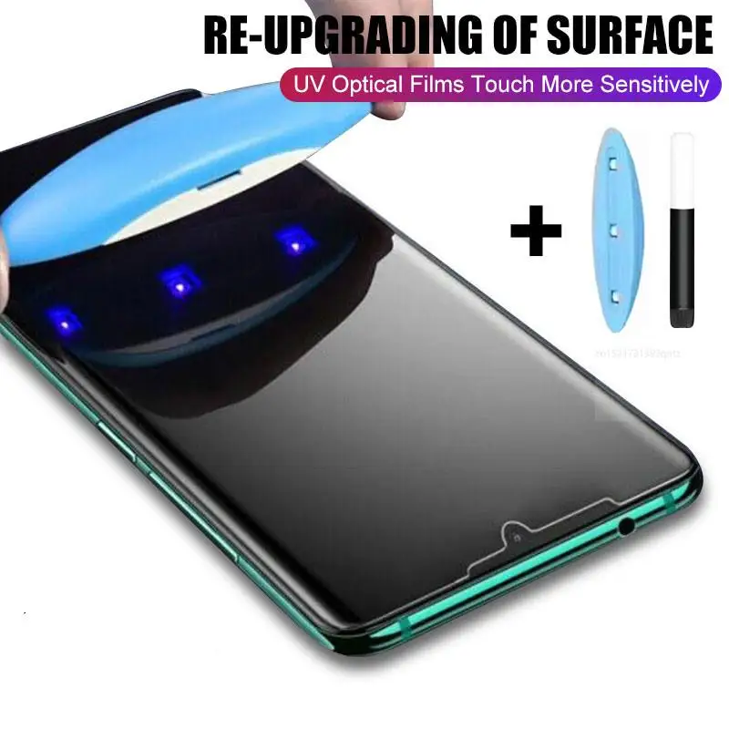 

For Huawei P20 P30 P40 Pro plus Screen Protector UV Liquid Curved Full Glue For Huawei Nova 7 Pro Honor 30 Pro Tempered Glass