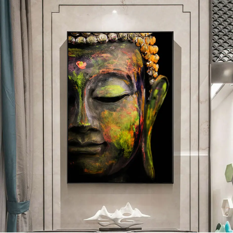 Будды Абстрактная живопись Wall Art Печать на холсте современной Поп уличные стены