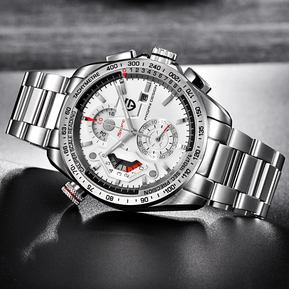 

2020 New PAGANI DESIGN Chronograph Sport Watches Luxury Men Brand Quartz Full Stainless Steel Waterproof Watch Relogio Masculino